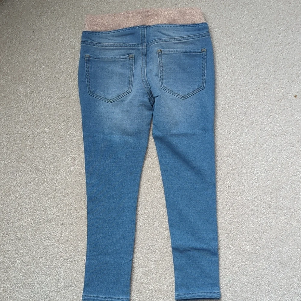 3 For $30. SO Light Blue Jeggings with Pink Waistband
